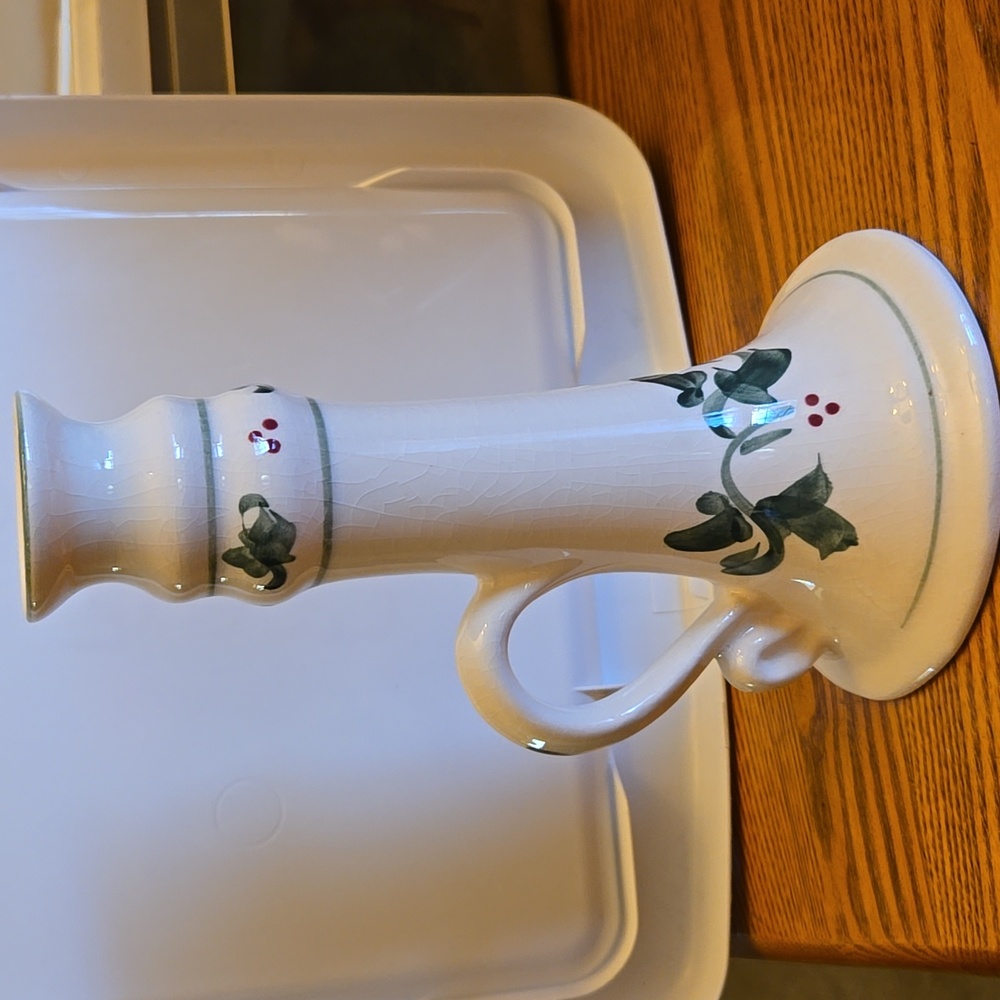 Floral Christmas Ceramic Candle Holder